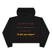 Load image into Gallery viewer, HERr-I-CANe Empowerment Quote Cropped Hoodie -Doublesided - KAT WABI SABI: DOPE WEARABLE. ART. DESIGNS.
