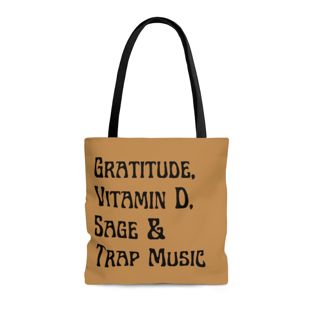 Gratitude, Vitamin D, Sage, & Trap Music Tote Bag - KAT WABI SABI